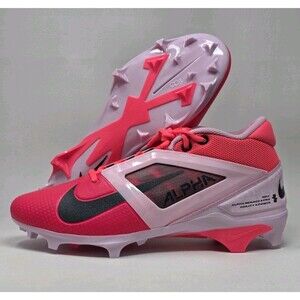 New Elit Nike Alpha Menace 4 Pro NRG Racer Pink Cleats Men's HJ4568-600 Size 9.5
